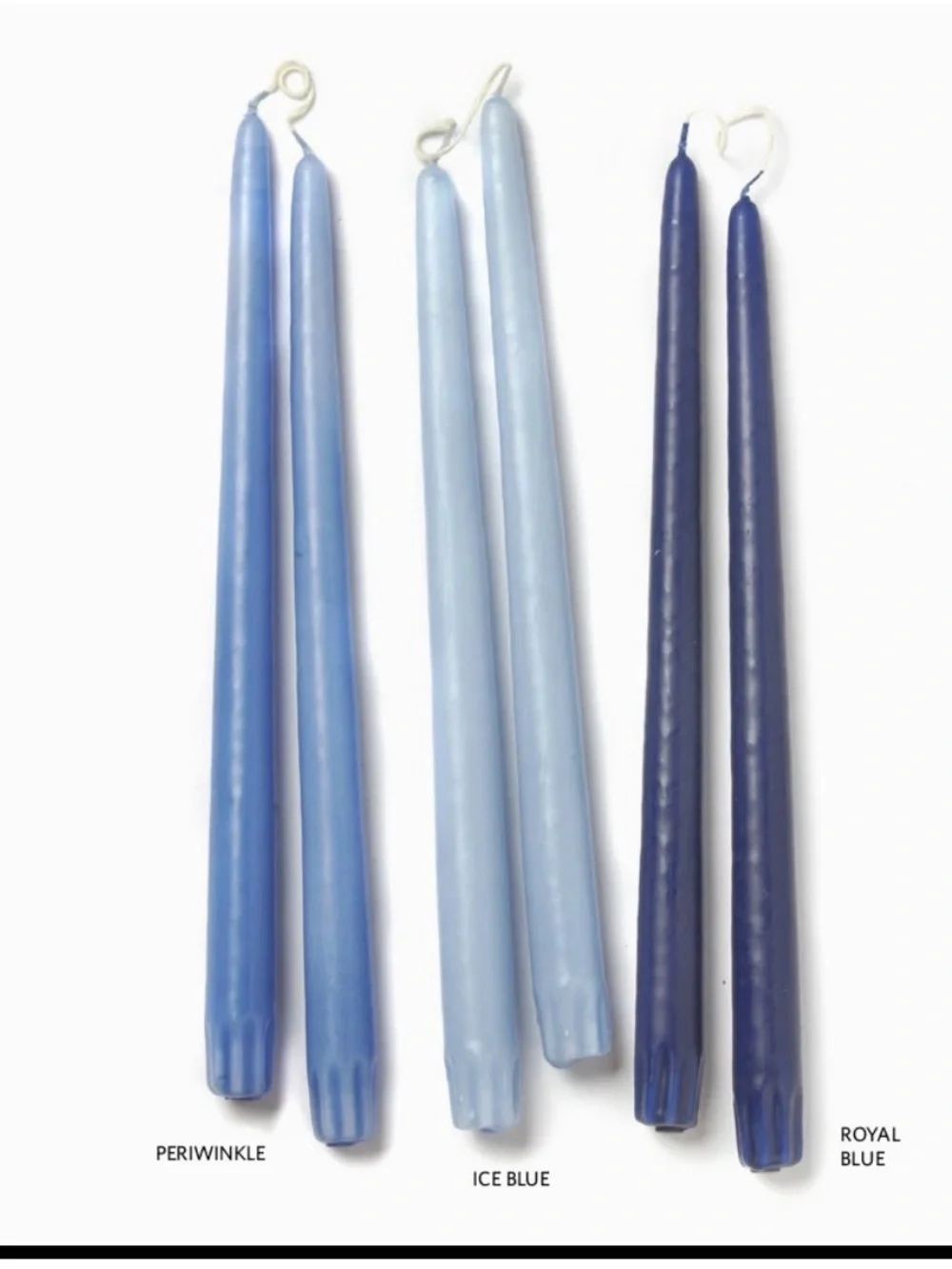 Blue Taper Dinner Candles - Elegant Table Candles